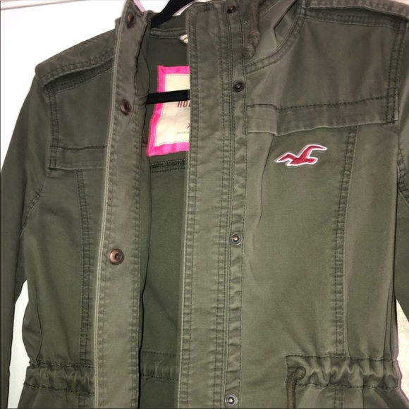 HOLLISTER ARMY GREEN UTILITY JACKET - Picture 2 of 6